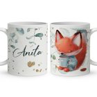 Kérd a neveddel - Kávés róka mintás bögre