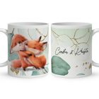 Kérd a neveddel - Kávés róka mintás egyedi bögre