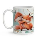 Kérd a neveddel - Kávés róka mintás egyedi bögre