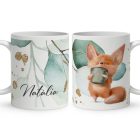 Kérd a neveddel - Nyuszi és Róka mintás egyedi bögre