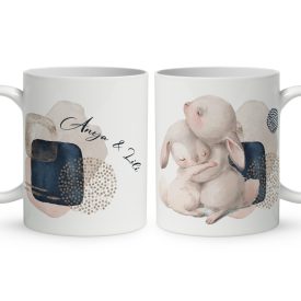 Kérd a neveddel - Cuki nyuszik mintás bögre