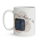 Kérd a neveddel - Maci és nyuszi mintás bögre