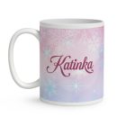 Kérd a neveddel - Unikornis és kávé mintás bögre