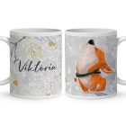 Kérd a neveddel - Cuki corgi kutyus mintás bögre