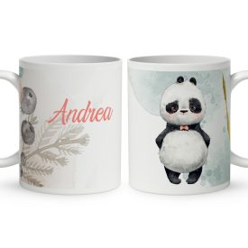 Kérd a neveddel - Édes kis panda mintás bögre