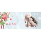 Kérd a neveddel - Nyuszi és süni mintás bögre