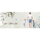 Kérd a neveddel - Apa és és a gyerekek mintás egyedi bögre