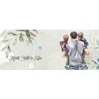 Kérd a neveddel - Apa és és a két fiú  mintás bögre