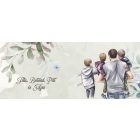 Kérd a neveddel - Apa és és a két fiú  mintás egyedi bögre