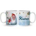 Kérd a neveddel - Nyuszi és hóember mintás bögre