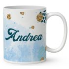 Kérd a neveddel - Nyuszi és hóember mintás bögre