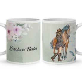 Kérd a neveddel - A lovam és én mintás egyedi bögre