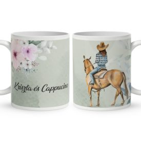 Kérd a neveddel - Imádom a lovam mintás egyedi bögre