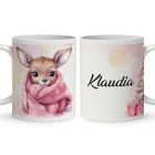 Kérd a neveddel - Tündéri lila elefánt mintás egyedi bögre