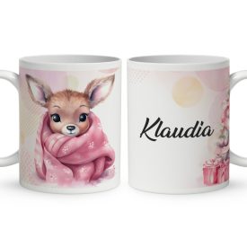 Kérd a neveddel - Tündéri lila elefánt mintás egyedi bögre