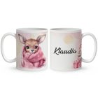 Kérd a neveddel - Tündéri lila elefánt mintás egyedi bögre