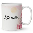 Kérd a neveddel - Tündéri lila elefánt mintás egyedi bögre