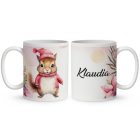 Kérd a neveddel - Pink Mikulás mókus mintás bögre