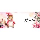 Kérd a neveddel - Pink Mikulás mókus mintás bögre