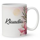 Kérd a neveddel - Pink Mikulás mókus mintás bögre