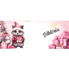 Kérd a neveddel - Cuki pink mosómaci mintás bögre