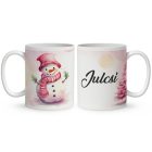 Kérd a neveddel - Cuki pink mosómaci mintás egyedi bögre