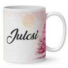 Kérd a neveddel - Cuki pink mosómaci mintás egyedi bögre