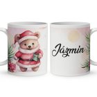 Kérd a neveddel - Cuki pink macika mintás bögre