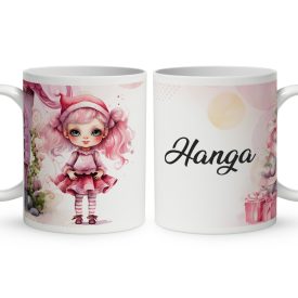 Kérd a neveddel - Pink cuki krampusz lány mintás bögre