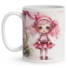 Kérd a neveddel - Pink cuki krampusz lány mintás bögre