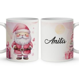 Kérd a neveddel - Pink cuki krampusz lány mintás egyedi bögre