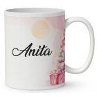 Kérd a neveddel - Pink cuki krampusz lány mintás egyedi bögre