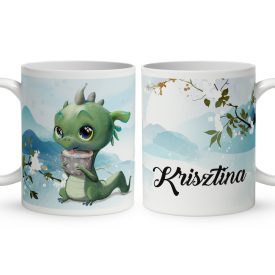 Kérd a neveddel - Cuki kávézós kis malac mintás egyedi bögre