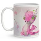 Kérd a neveddel - Tündéri rózsaszín sárkány mintás bögre