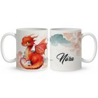 Kérd a neveddel - Tündéri rózsaszín sárkány mintás egyedi bögre