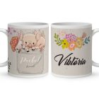 Kérd a neveddel - Cuki kávézós kis malac mintás egyedi bögre