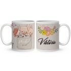 Kérd a neveddel - Cuki kávézós kis malac mintás egyedi bögre