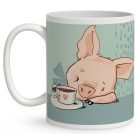 Kérd a neveddel - Tea idő - Malacka mintás bögre