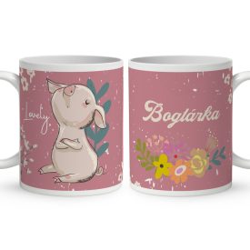 Kérd a neveddel - Tea idő - Malacka mintás egyedi bögre