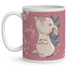 Kérd a neveddel - Tea idő - Malacka mintás egyedi bögre