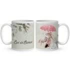 Kérd a neveddel Nyuszis - Repülj velem! mintás bögre