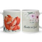 Kérd a neveddel - Cuki róka szerelem mintás bögre