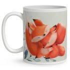 Kérd a neveddel - Cuki róka szerelem mintás bögre