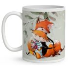 Kérd a neveddel - Cuki róka szerelem mintás egyedi bögre