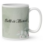 Kérd a neveddel - Cuki róka szerelem mintás egyedi bögre