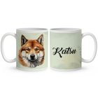 Névvel kérhető - Vörös Akita portré mintás bögre