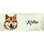 Névvel kérhető - Vörös Akita portré mintás bögre