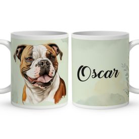 Névvel kérhető - Vörös Akita portré mintás egyedi bögre