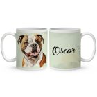 Névvel kérhető - Vörös Akita portré mintás egyedi bögre