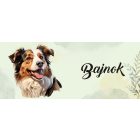 Névvel kérhető - Ausztráliai juhászkutya portré mintás egyedi bögre